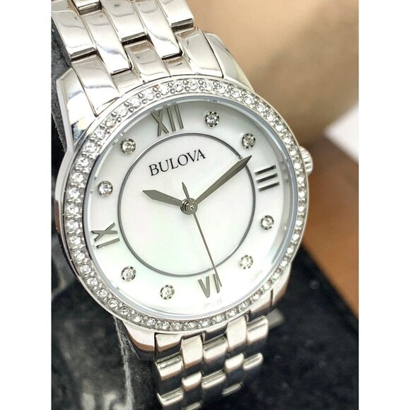 Bulova Women's Watch 96X155 Quartz Mother of Pearl Dial Silver Steel 27m… - Picture 14 of 14